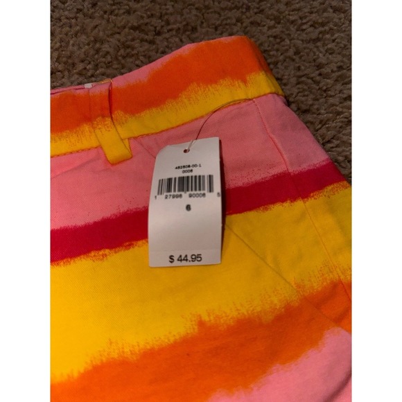 New Khakis by GAP Pink Orange Yellow Summer Sunrise Sunkissed Shorts size 6 $45 - Picture 9 of 9